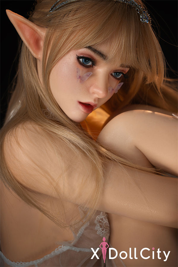 150cm (4ft11) A-Cup Full Silicone Elf Adult Sex Doll Carrie, Movable Jaw Head M8