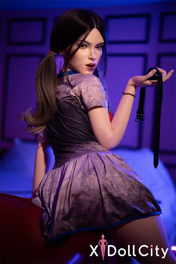 164cm(5ft4) D-cup Full Silicone Adult Sex Doll, Movable Jaw Head M38