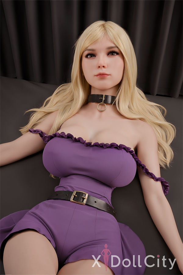 153cm (5ft) Chubby Blonde Hybrid Adult Sex Doll, Silicone Head #AB17-1