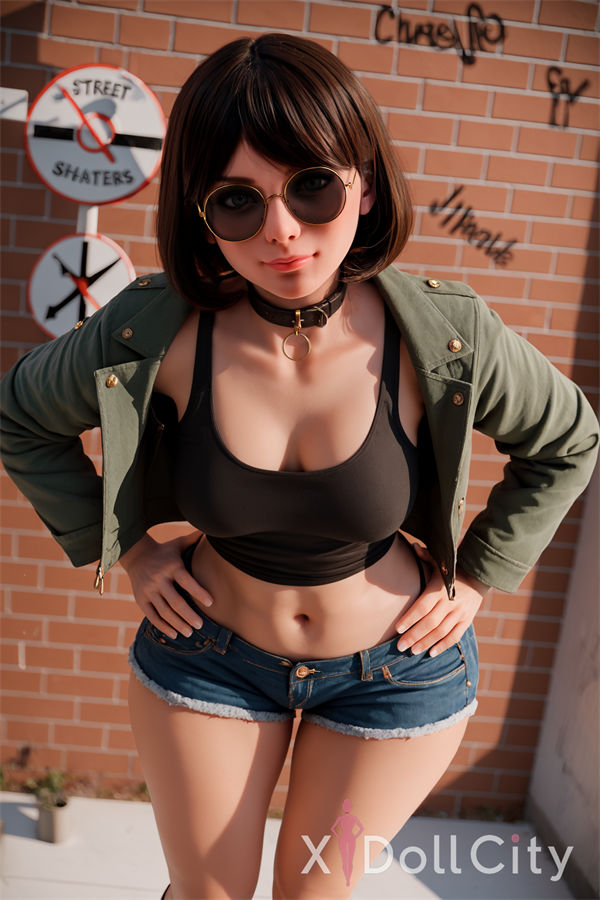 151cm (4ft11) Chubby Hybrid Sex Doll, Silicone Head #AB17, Light Tan-2