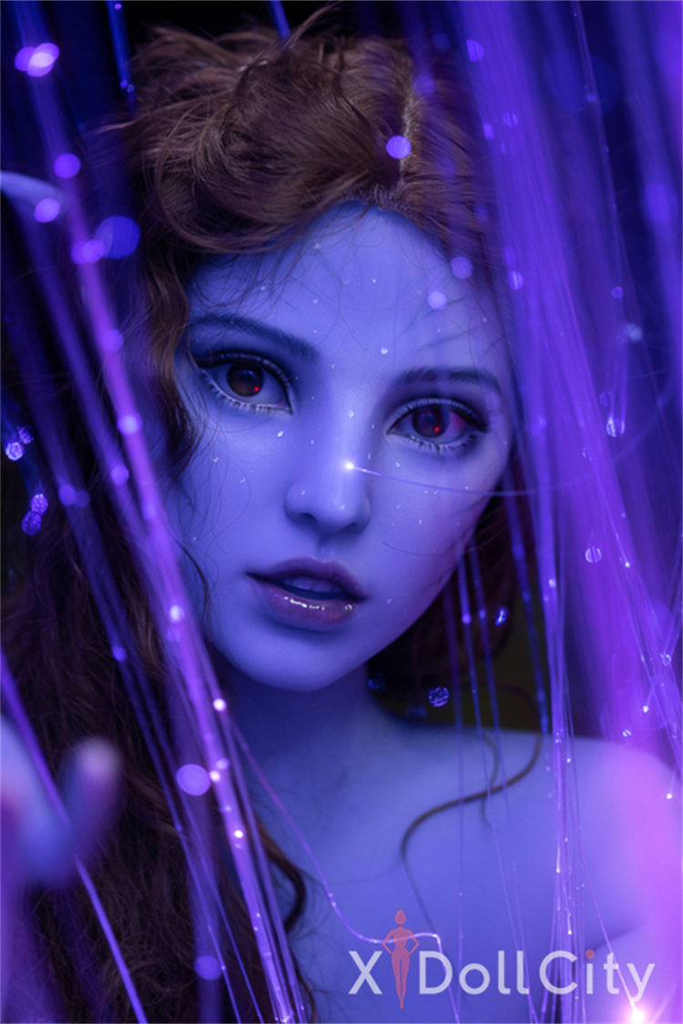 157cm (5ft1) G-cup TPE Elf Adult Sex Doll Kylie, Head #040, Blue Skin