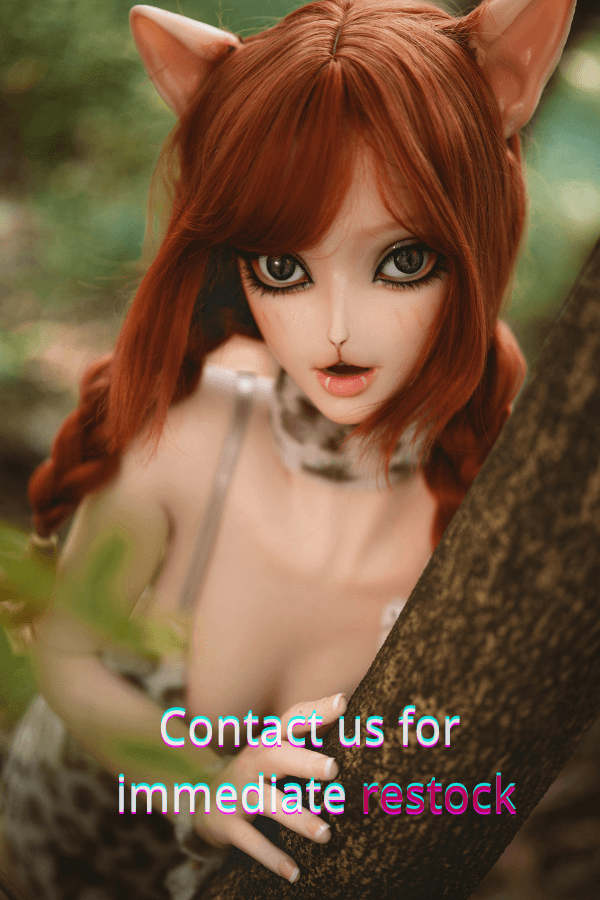 D cup Aneme Cat Furry Character Silicone Pet Doll, Movable Jaw Head M42