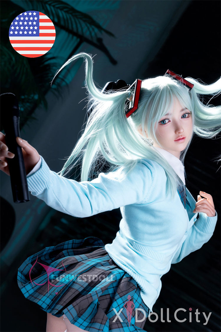 US Stock - 159cm (5ft2) A-Cup Silicone Adult Sex Doll Amy, Head #041S