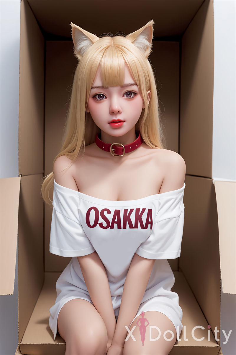 Sweet Cat-Eared Blonde Adult Sex Doll Neko Ayaka 158cm