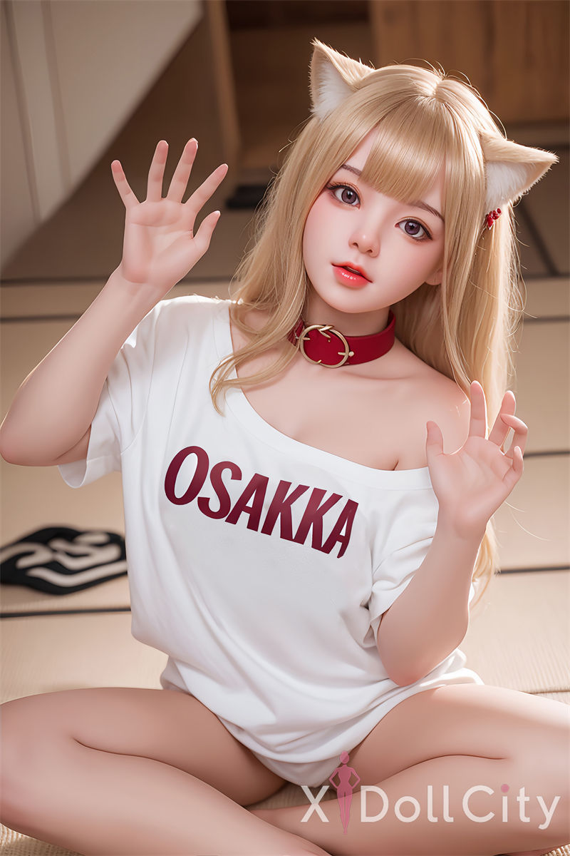 Sweet Cat-Eared Blonde Adult Sex Doll Neko Ayaka 158cm