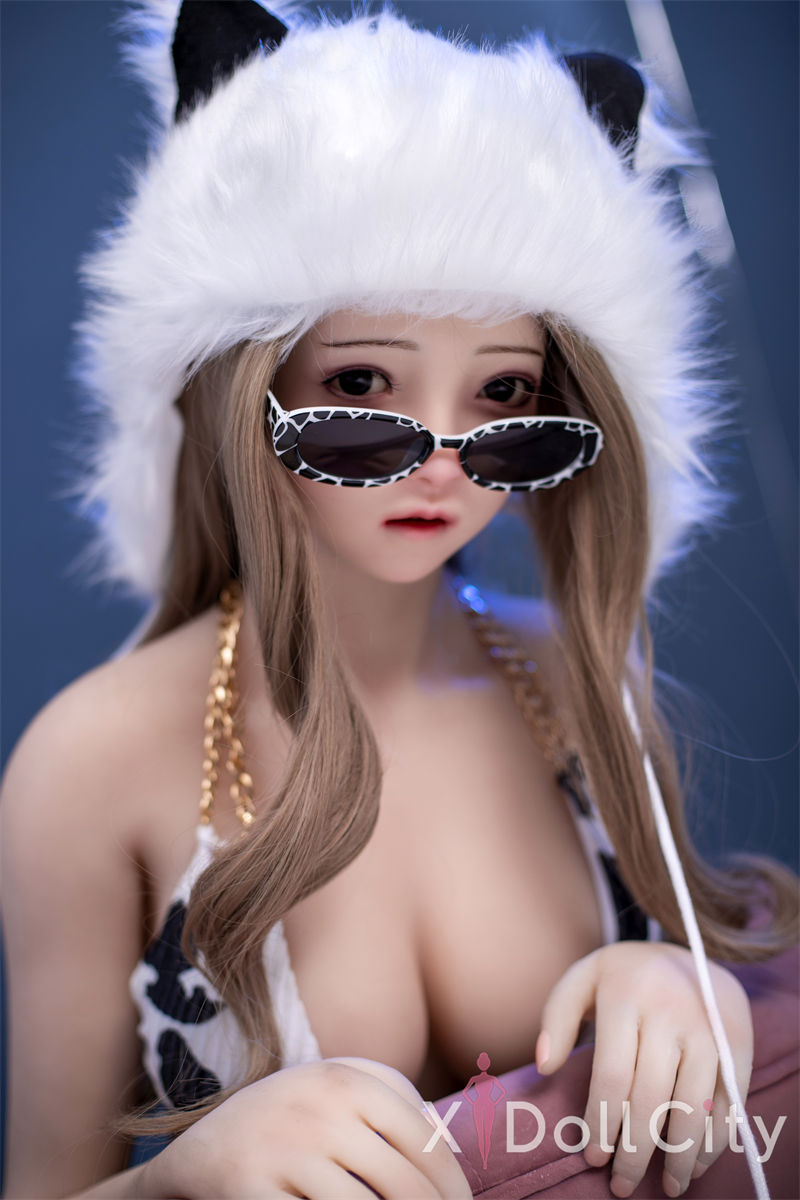 Playful Cow Print Bikini Hybrid Adult Sex Doll Rika 158cm