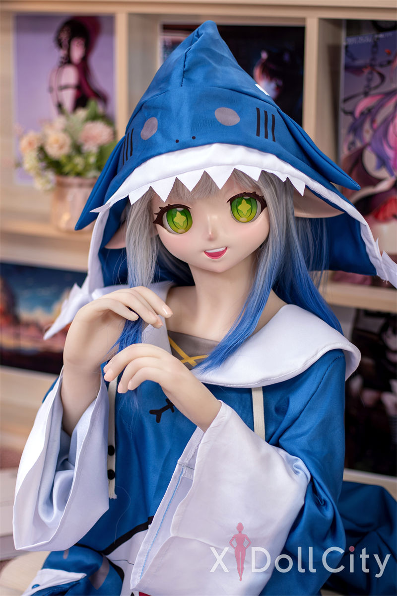 Cute Genshin Nahida Anime Adult Sex Doll Green Eyes Silver Hair