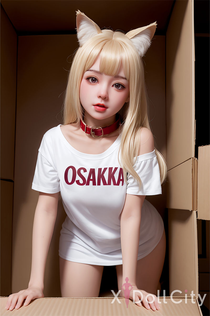 Sweet Cat-Eared Blonde Adult Sex Doll Neko Ayaka 158cm