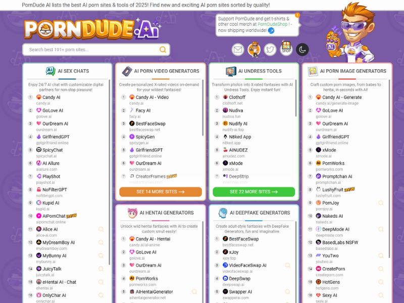 Discover Best AI Porn Tools and Sites on PornDudeAI.com