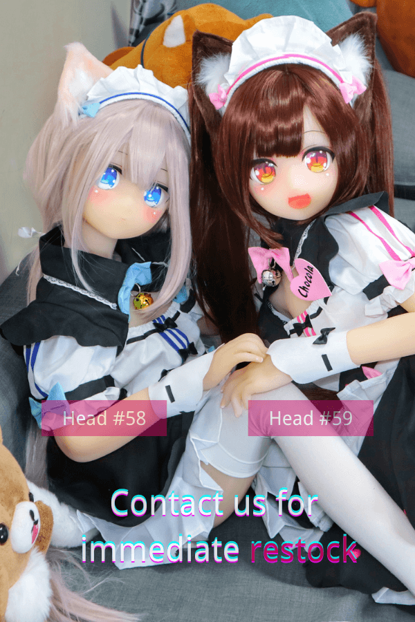 AA-Cup Plump TPE Sex Doll,Head #58 + AA-Cup Slim TPE Sex Doll,Head #59