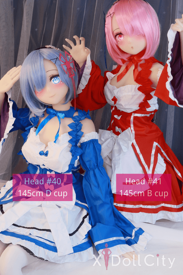 145cm D-Cup TPE Sex Doll,Head #40 + 145cm B-Cup TPE Sex Doll,Head #41