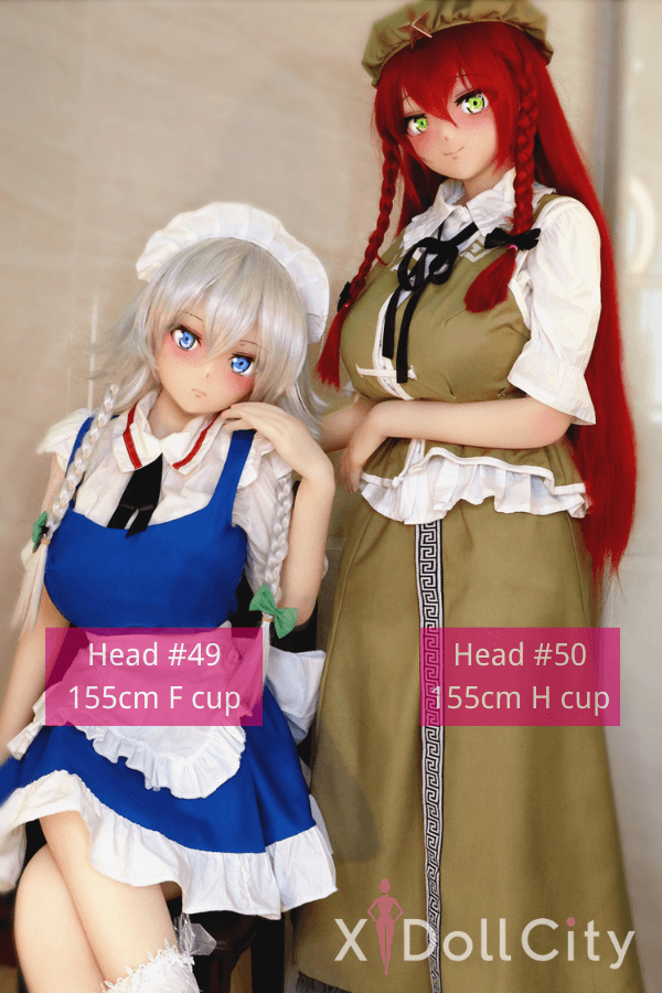 155cm F-Cup TPE Sex Doll,Head #49 + 155cm H-Cup TPE Sex Doll,Head #50