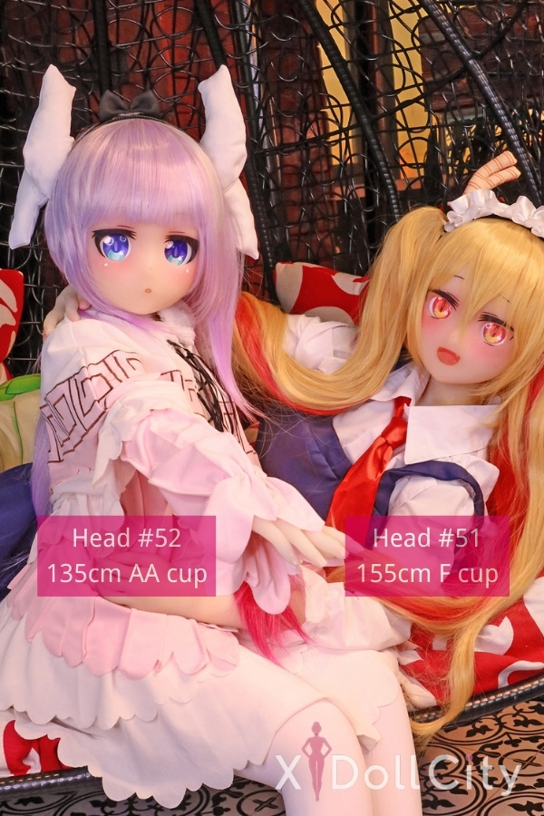 F-Cup TPE Sex Doll,Head #51 + AA-Cup Plump TPE Sex Doll,Head #52