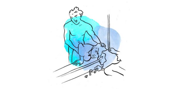 Sink From Behind sex position, a sex on standing position for passionate and intense intimacy