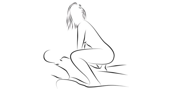 Squatting riding sex position