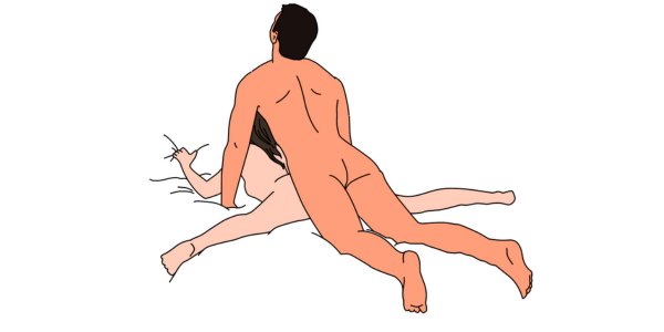 Banana Split sex position, a playful position offering new sensations and excitement, similar to the superman sex position