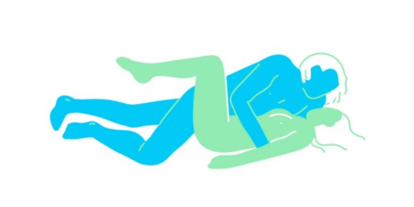 The Spork is a Variations of the spoon sex position