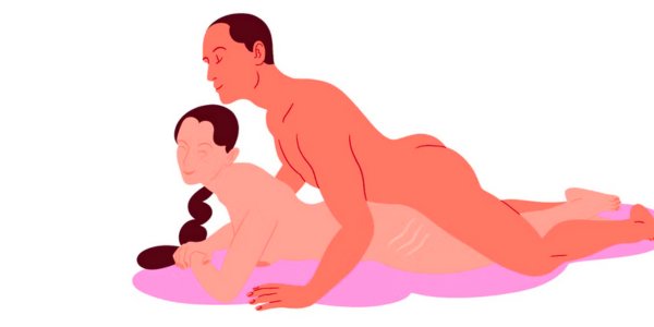 Flat Iron position with variations from the prone bone sex position list