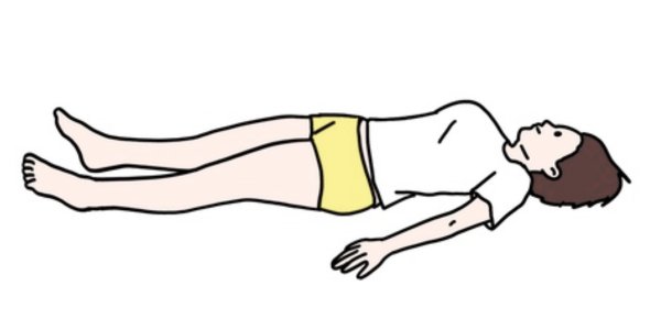 Receiving partner lying flat on a soft surface, preparing for the pile driver sex position