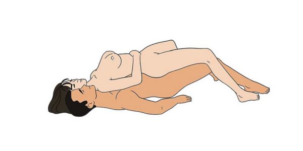 The Standing Delivery pose from funny sex positions, a playful twist related to Classic Spoon (The Sleeper Hold)