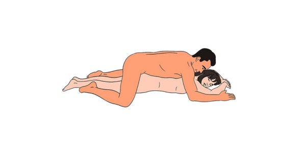 Sleeping Beauty pose in a list of prone bone sex position variations