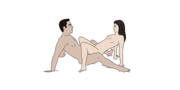 sex position bridge variation showing exposed eagle pose for deep and visual intimacy
