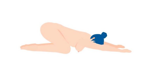 Child&rsquo;s Pose (Balasana) showing connection between yoga and sex positions for deeper intimacy