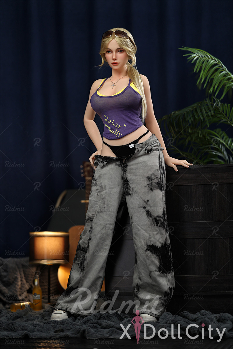 164cm Silicone Head TPE Body Blonde Ponytail Love Doll