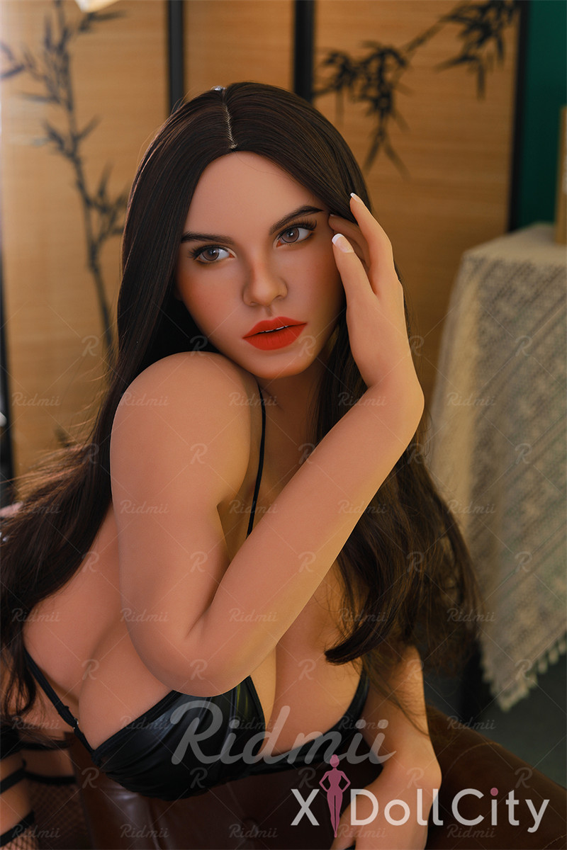 166cm Silicone Head TPE Body Dark-Haired Leather Love Doll