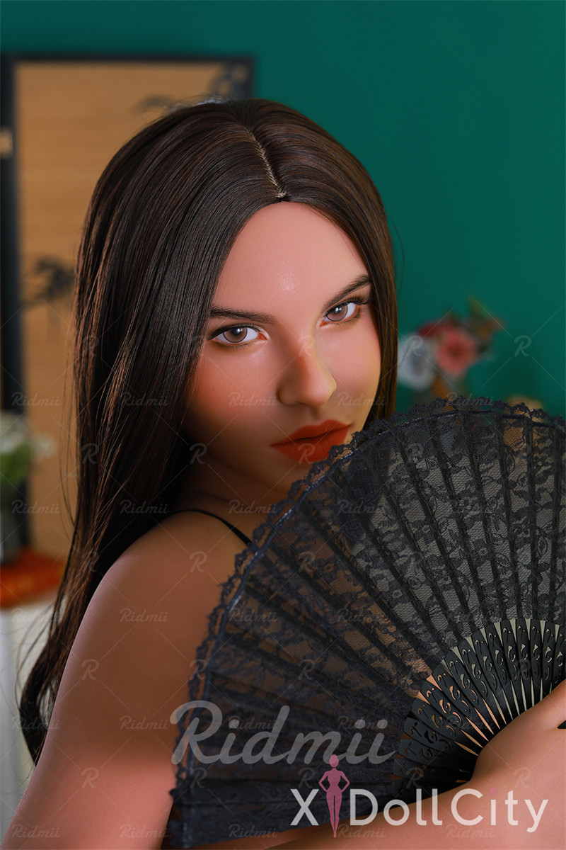 166cm Silicone Head TPE Body Dark-Haired Leather Love Doll