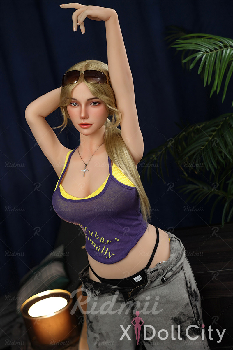 164cm Silicone Head TPE Body Blonde Ponytail Love Doll