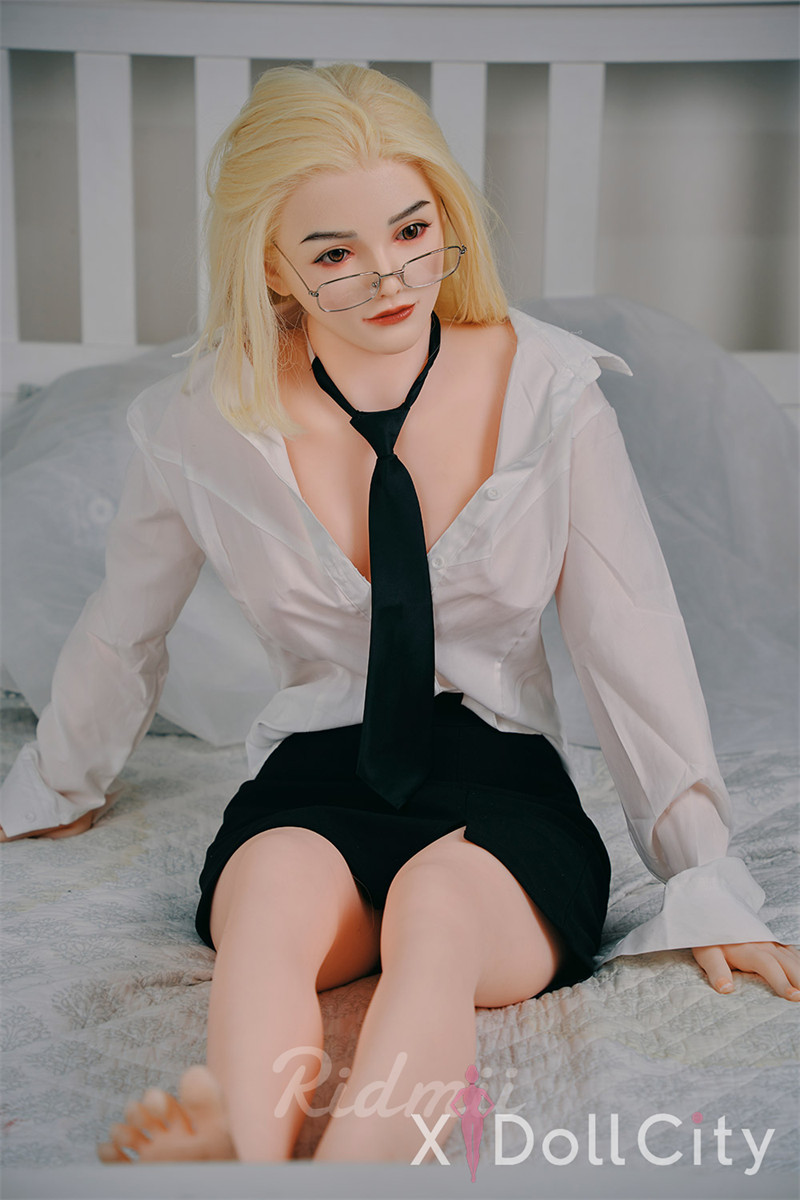 165cm Blonde Office Lady Love Doll – Silicone Head & TPE