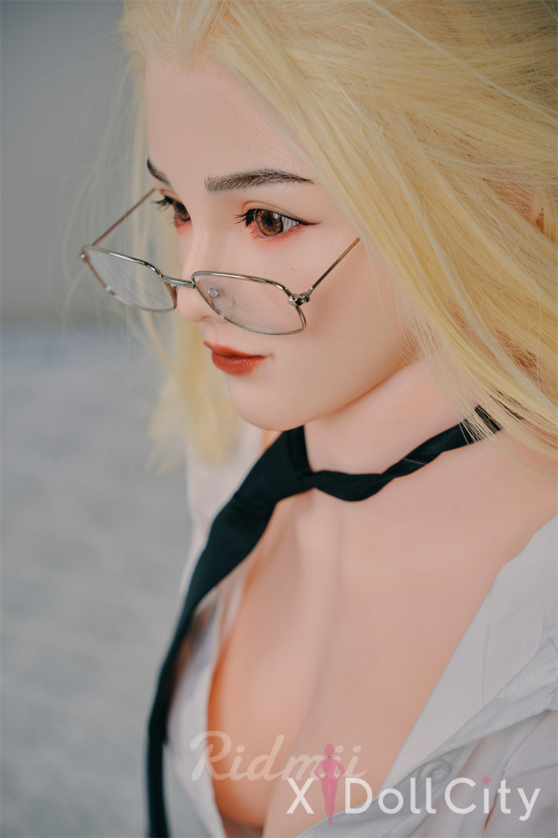 165cm Blonde Office Lady Love Doll – Silicone Head & TPE