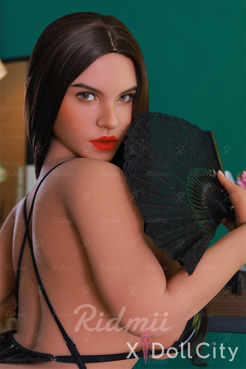 166cm Silicone Head TPE Body Dark-Haired Leather Love Doll