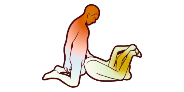 Seashell variation of the Anvil Sex Position showing deep, intimate connection and flexibility