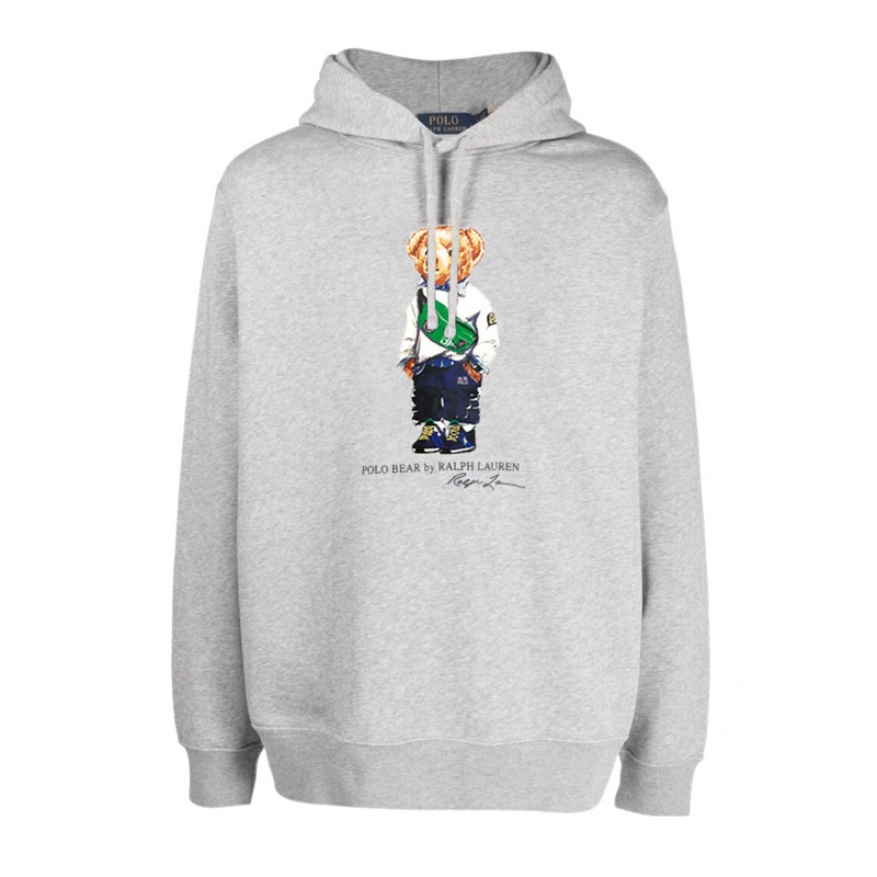 24 year Polo Bear hooded Ralph Lauren bear pullover hooded fleece sweatshirt