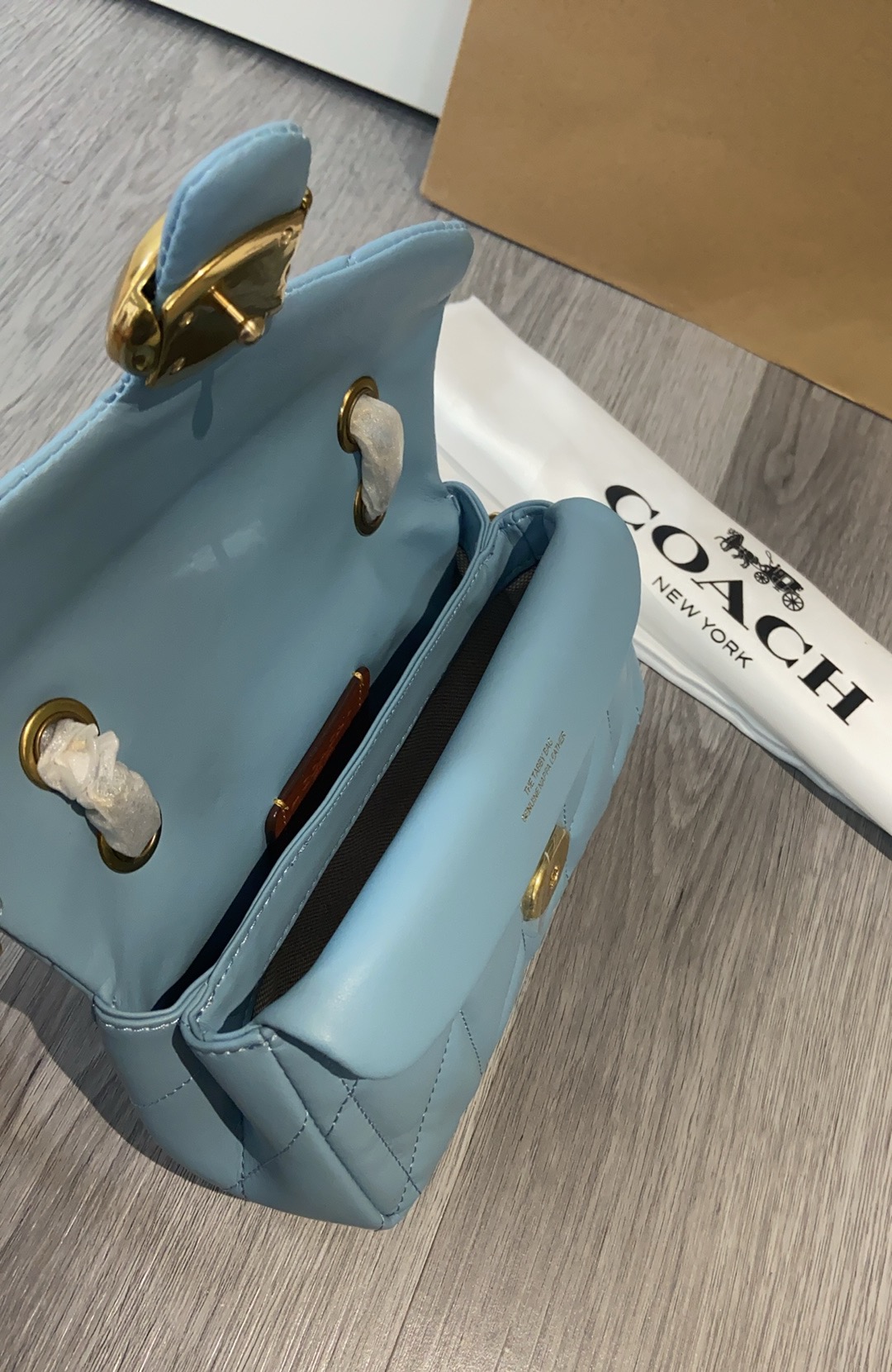 Coach quilting tabby