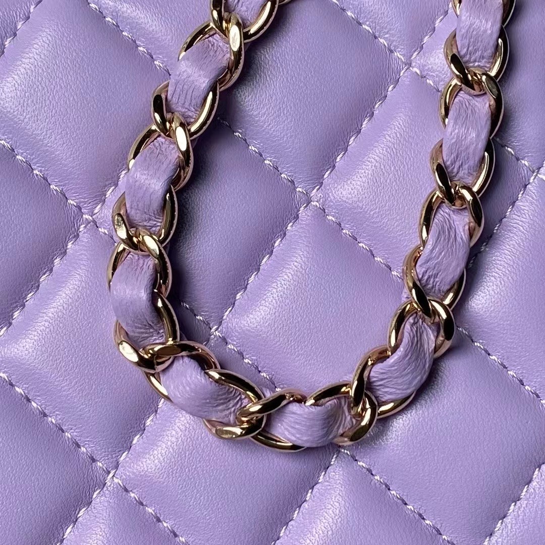 Top Quality Chanel Vanity Case Purple Bag