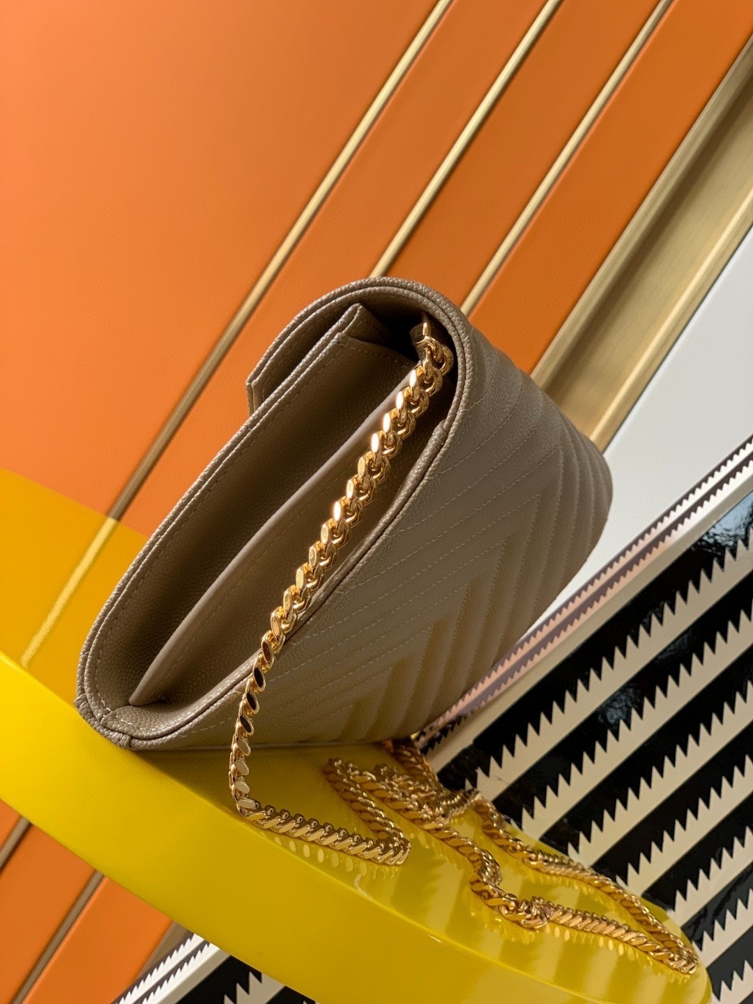 Top version YSL monogram woc 100% leather chain bag