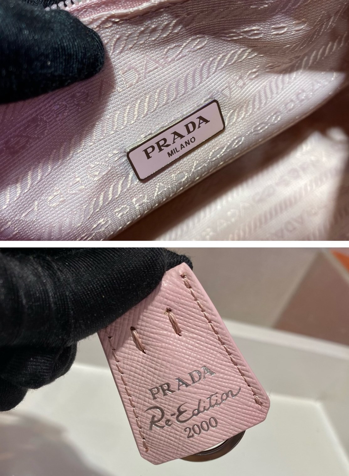 Replica canvas pink prada hobo bag