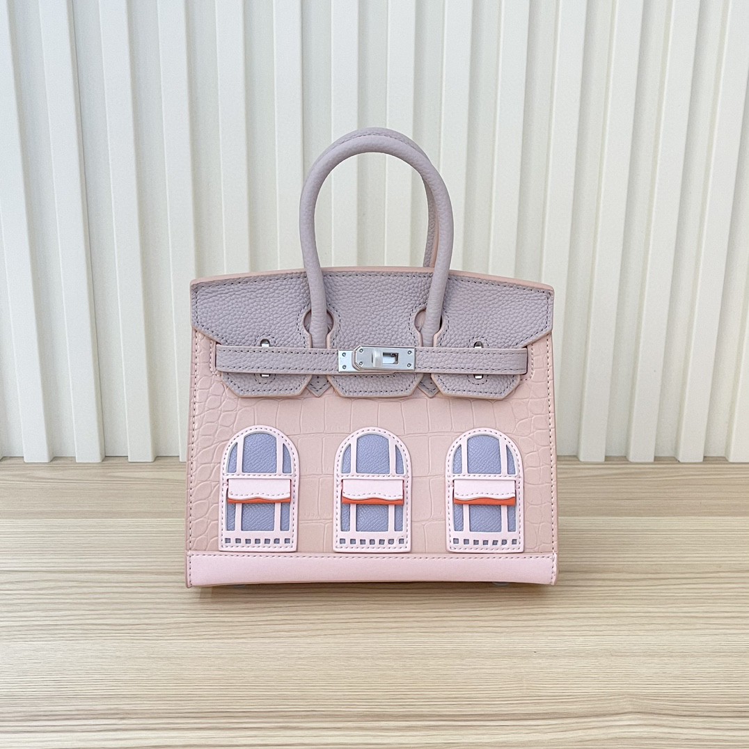 PINK HOUSE HERMES HANDBAG 20cm