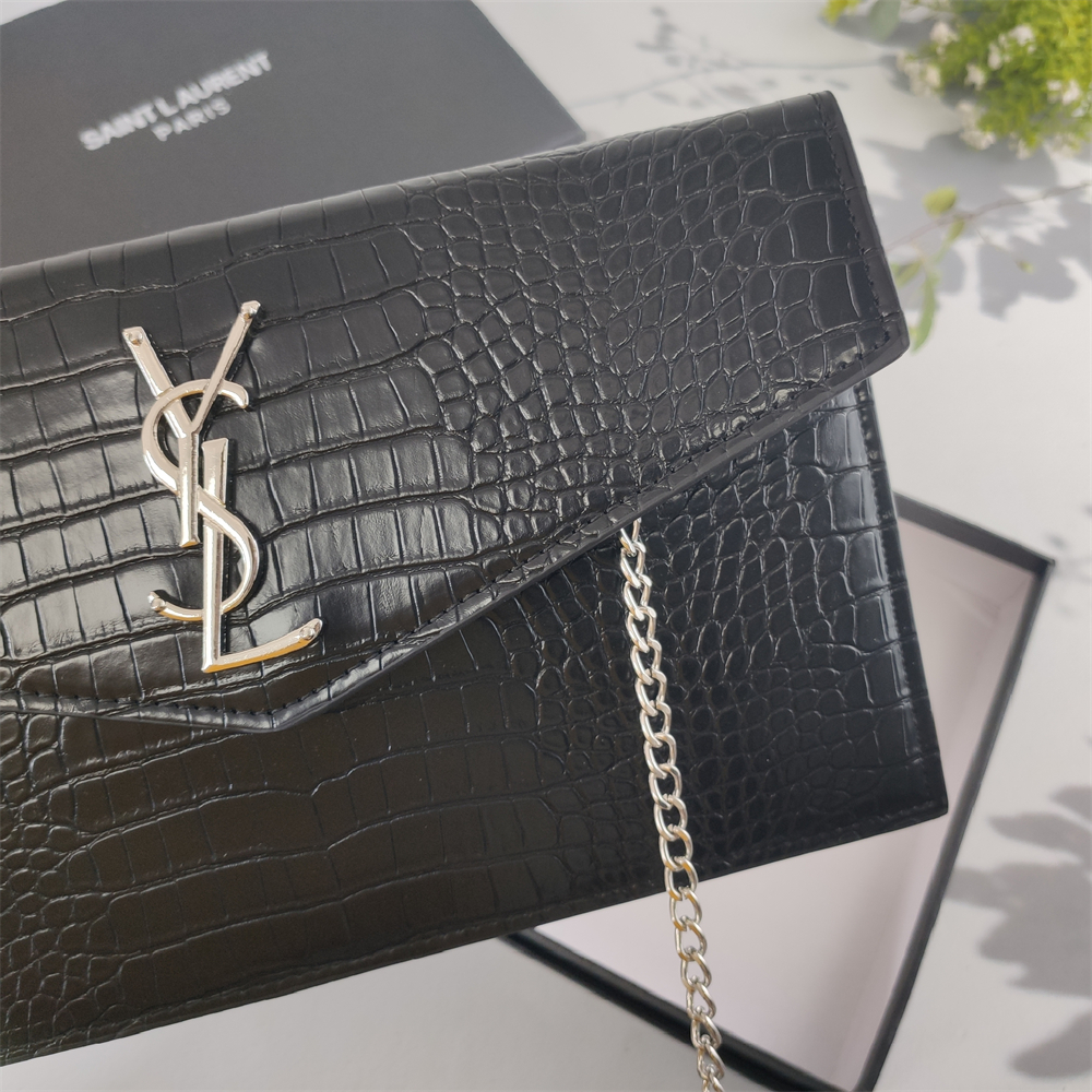 Replica YSL Grain de Poudre Uptown Chain Wallet
