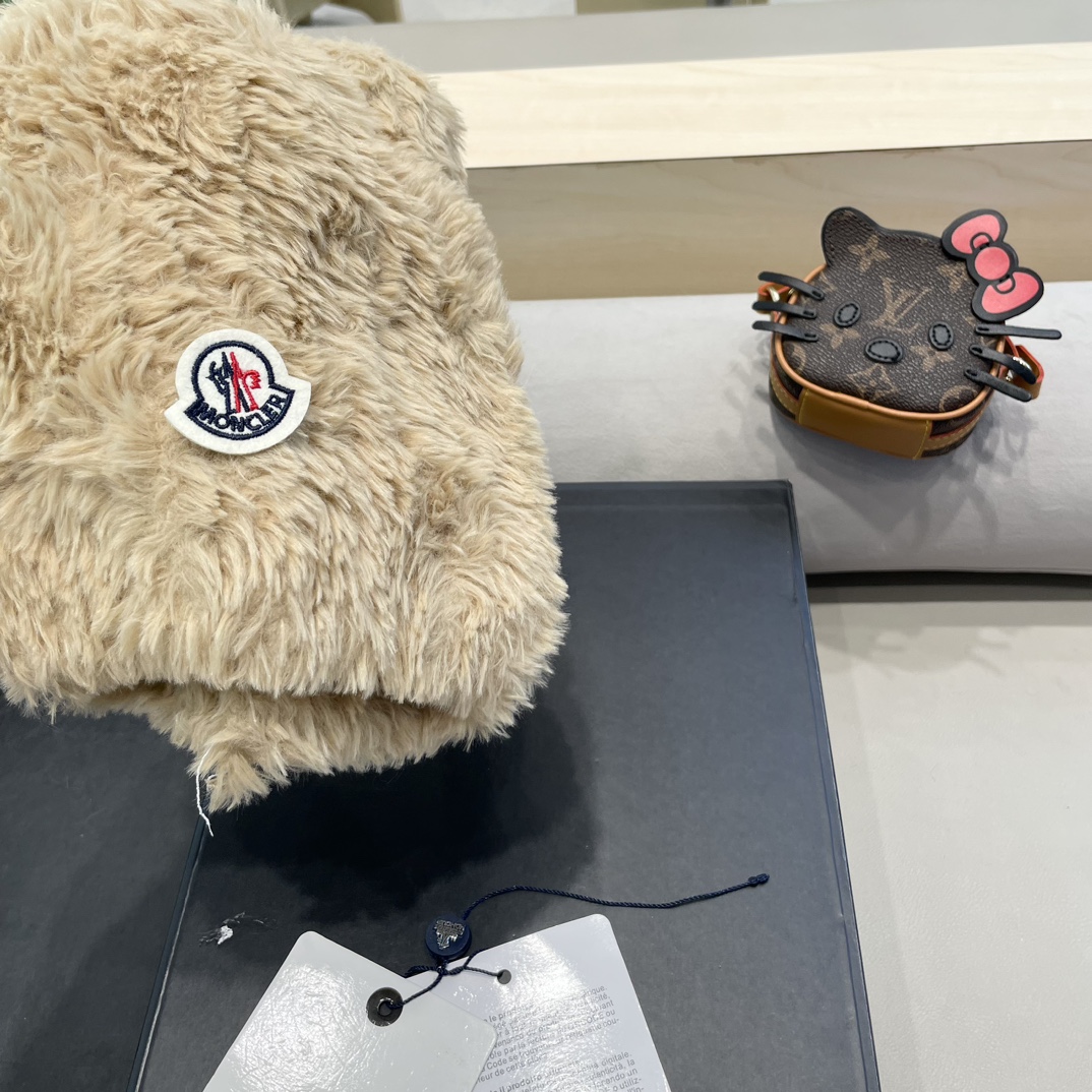 Moncler Little Bear Ears Plush Hat