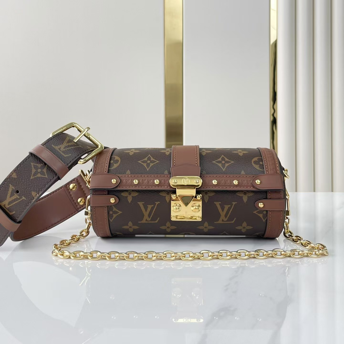 LV papillon trunk shoulder bag