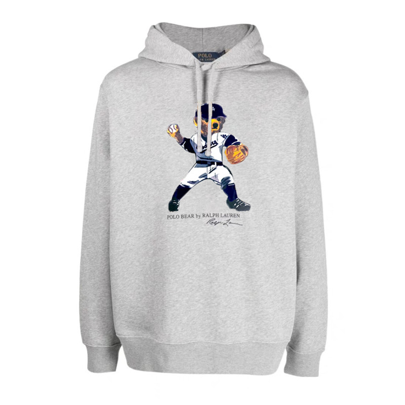 24 year Polo Bear hooded Ralph Lauren bear pullover hooded fleece sweatshirt