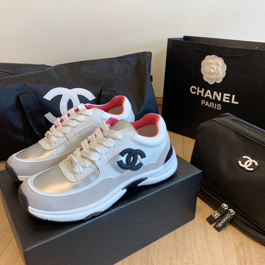 Chanel * SS woolen splicing casual sports shoes