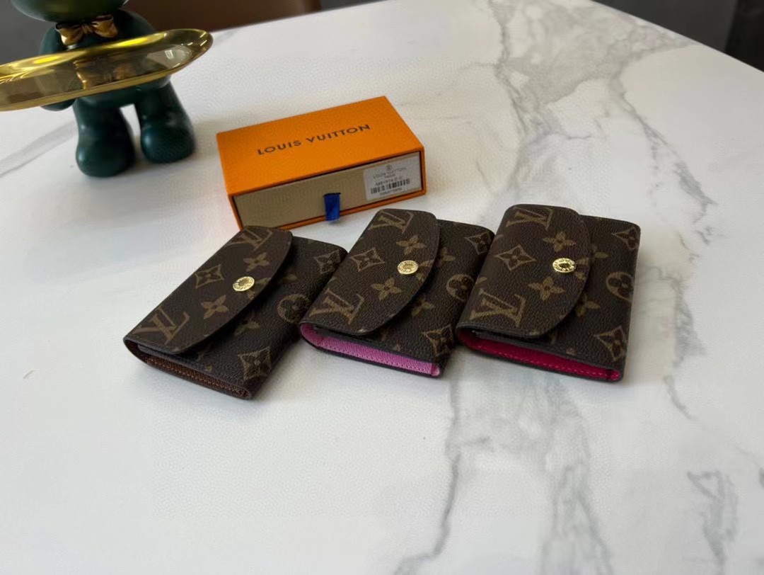 Real Leather Mini LV  Lous Vuitton Wallet