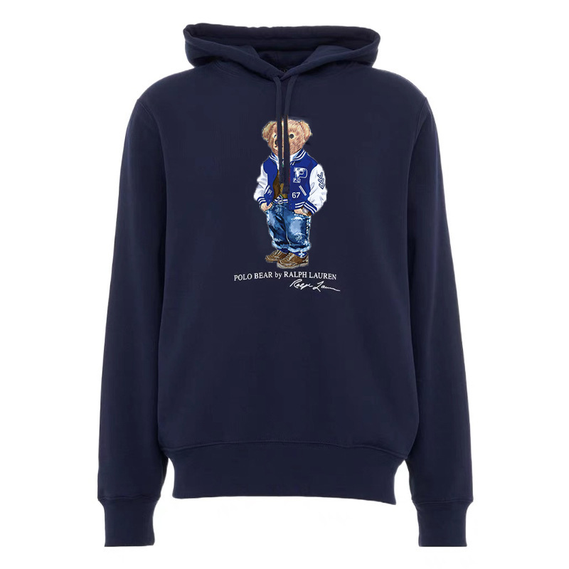 24 year Polo Bear hooded Ralph Lauren bear pullover hooded fleece sweatshirt