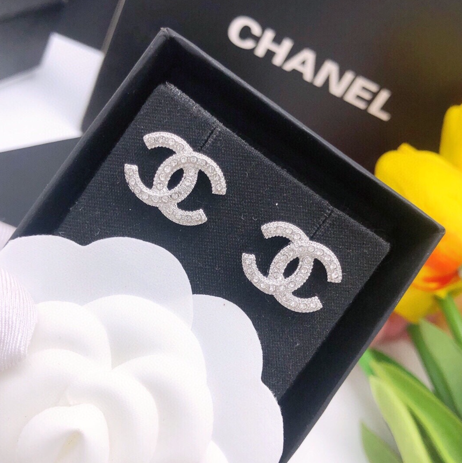 Chanel Rhinestone earrings