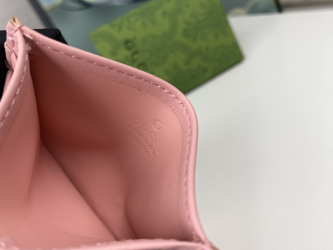 Replica Gucci GG Marmont Women Real Leather Card Bag